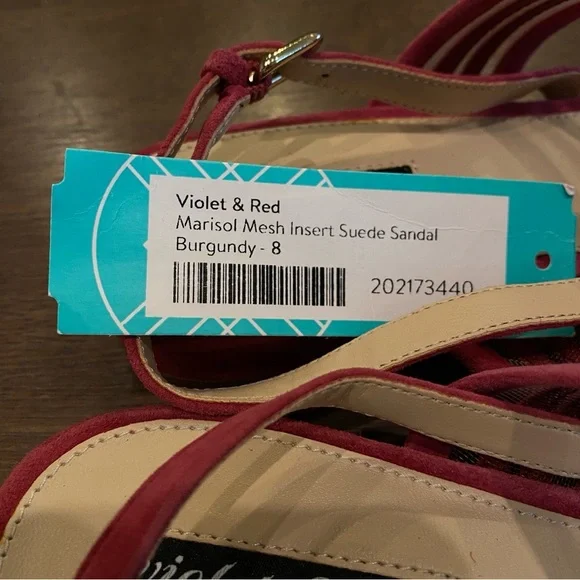 Pink Strappy Suede and Mesh Sandals with Block Heel; New with Tags, Never Worn - Picture 4 of 15